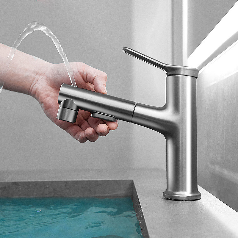 Copper Basin Drawn Faucet Household Face Wash Basin Hot and Cold Retractable Drawn Wash Paint Drawn Faucet Copper Basin Drawn Faucet Household Face Wash Basin Hot and Cold Retractable Drawn Wash Paint Drawn Faucet