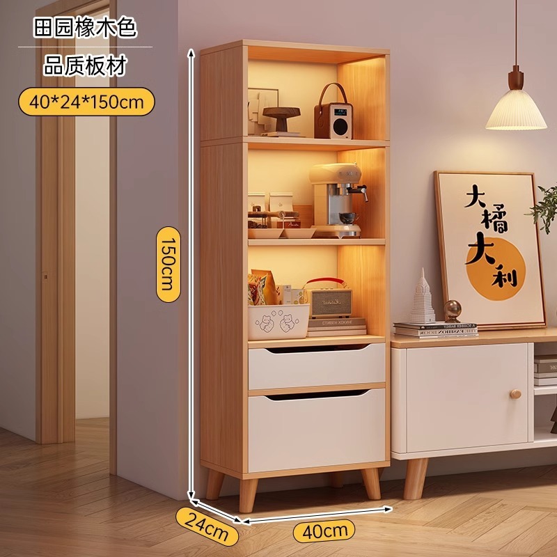 书柜现代简约立柜家用书架落地置物架客厅储物柜小窄柜防尘陈列柜|undefined