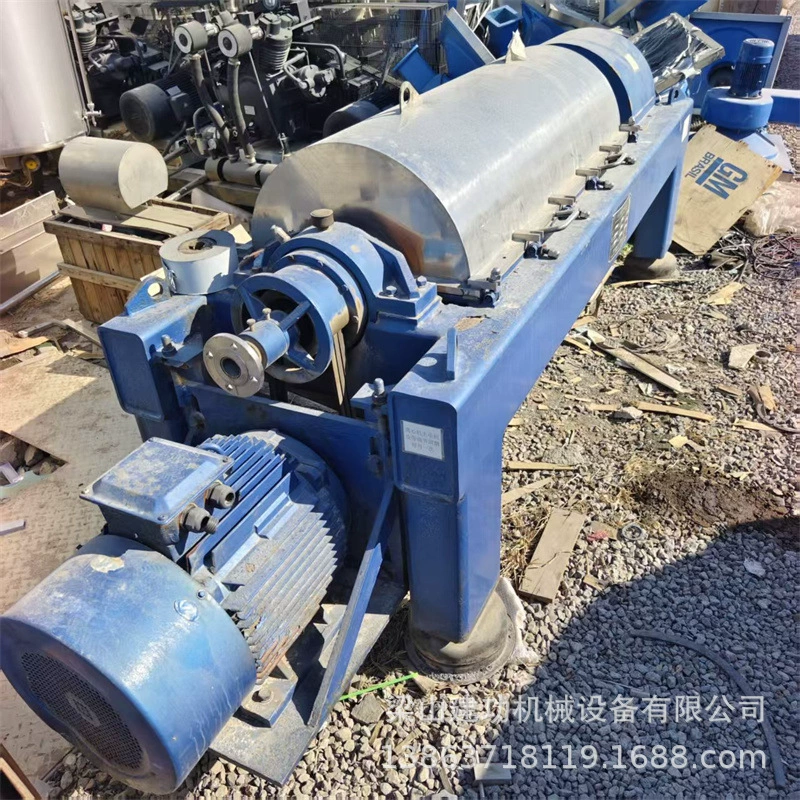 Горизонтальная спиральная центрифуга промышленная дегидратор напольная полностью автоматическая разгрузка осадка горизонтальная шнековая центрифуга