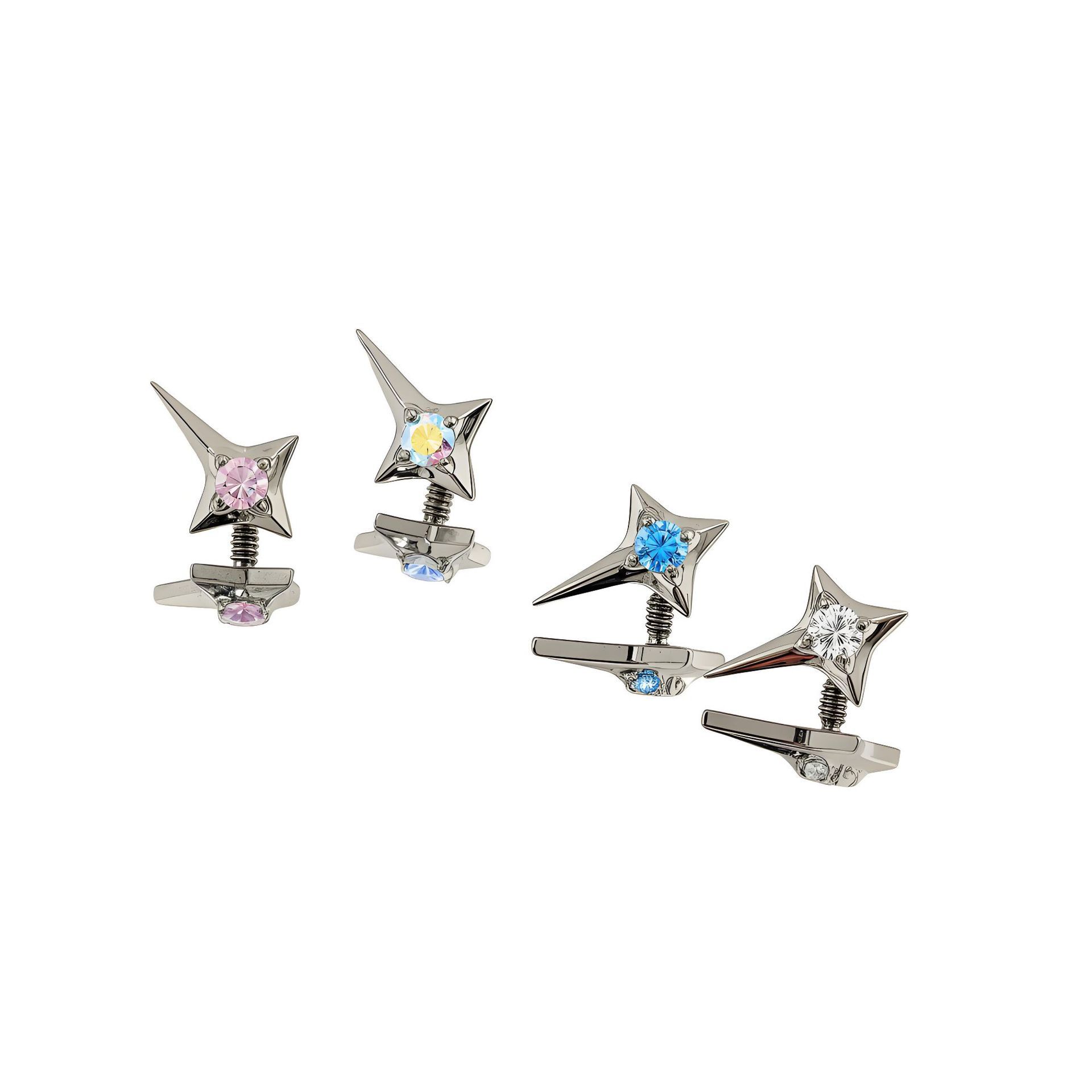 Pointed titanium steel lip stud product view