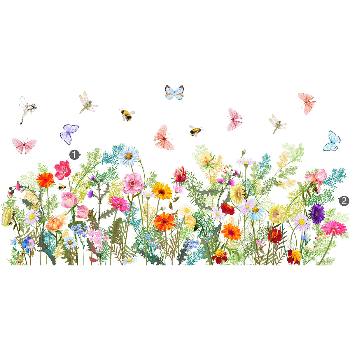 Pastoral Plant Plastic Wall Sticker Wall Art display picture 2