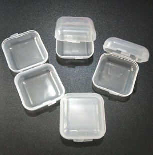 T厂家透明塑料小方盒饰品首饰盒子耳钉耳塞盒迷你收纳盒可定logo