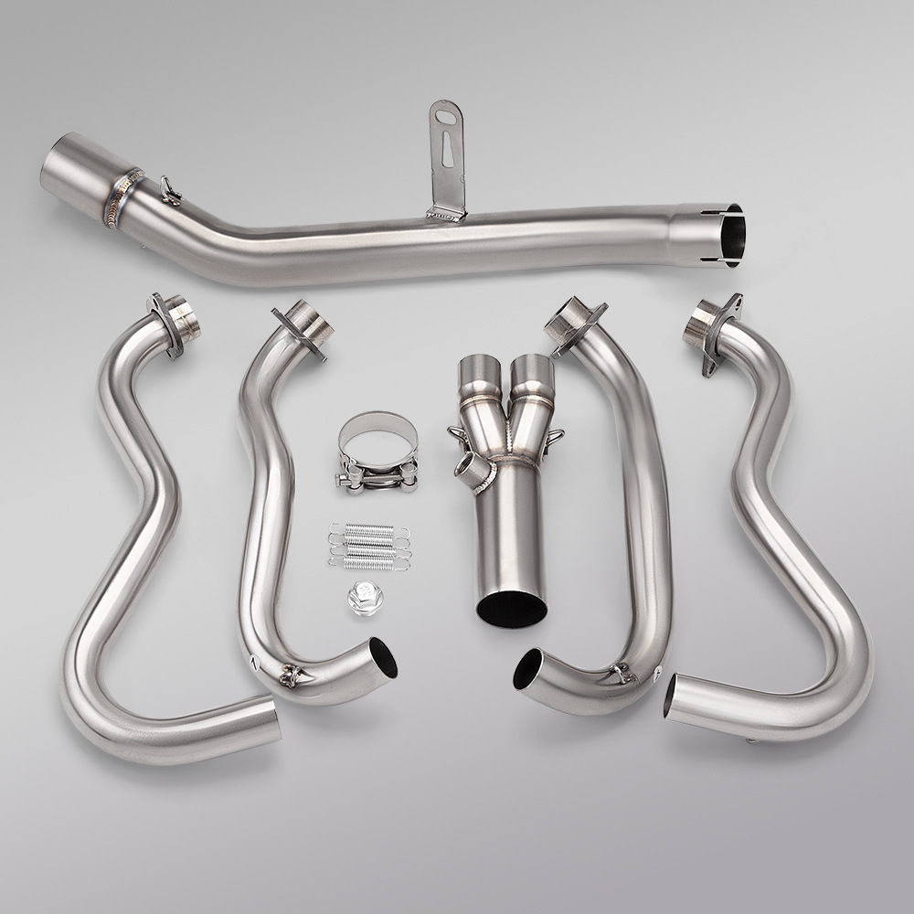 Zhangxue Motorcycle 500Rr Modified Stainless Steel Front Exhaust Pipe Original Appearance Tail Muffler Non-Destructive Installation