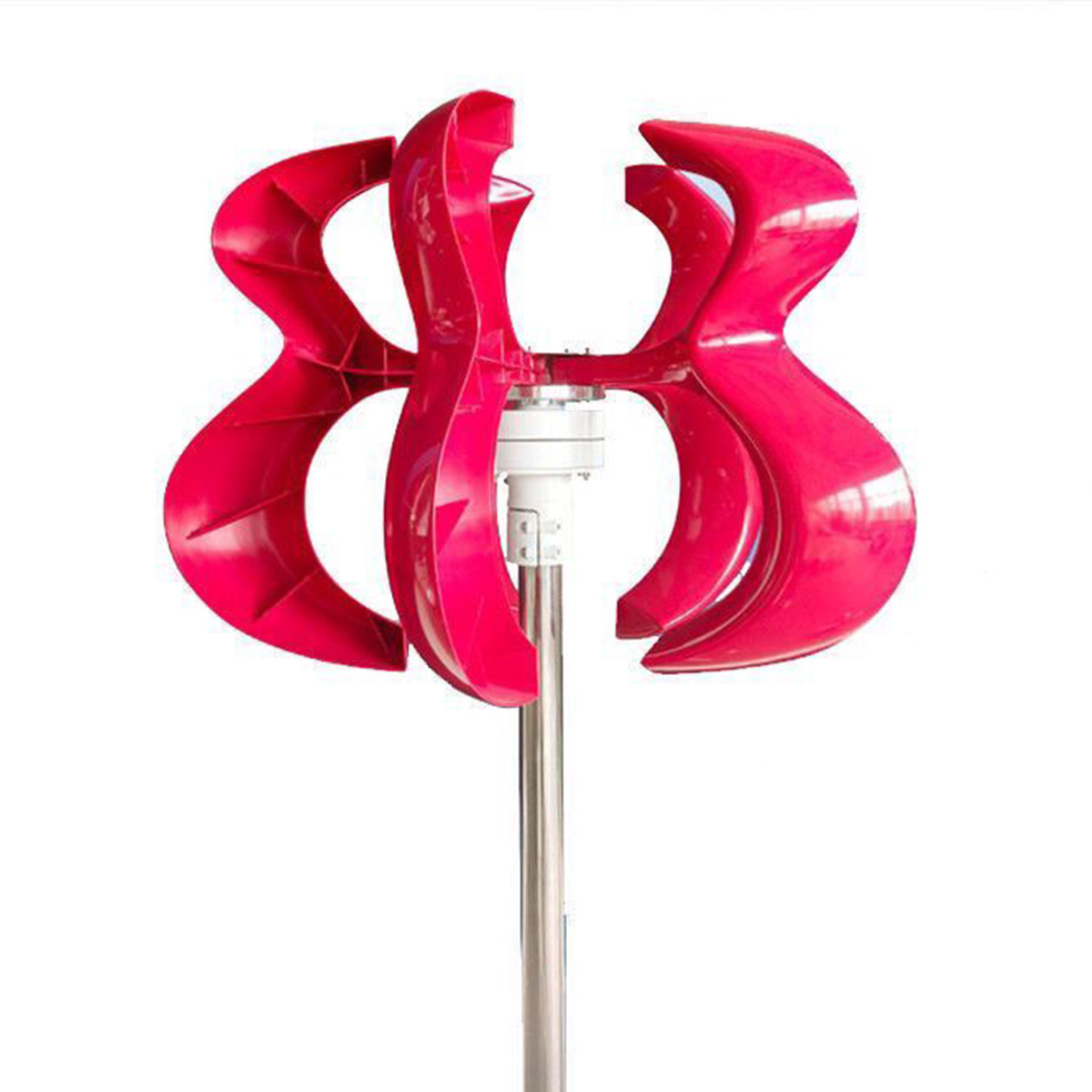 微风低速启动垂直轴葫芦型风力发电机红白多功率铝合金机身风机