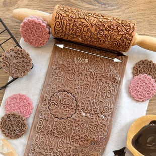 Baking Mold Cartoon Animal Biscuit Printing Rolling Pin Deepening Carving Handmade DIY Tools Pottery Mud Embossing Stick