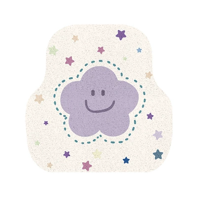 Piece, Special Protective Mat for Small – Universal Foot Pad - purple-smiling-clouds-and-stars-rear-floor-mats