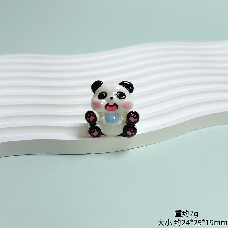 かわいい漫画の立体かわいいパンダ車のインテリア装飾アクセサリー小さな装飾品子供用シミュレーション人形小さなおもちゃ|undefined