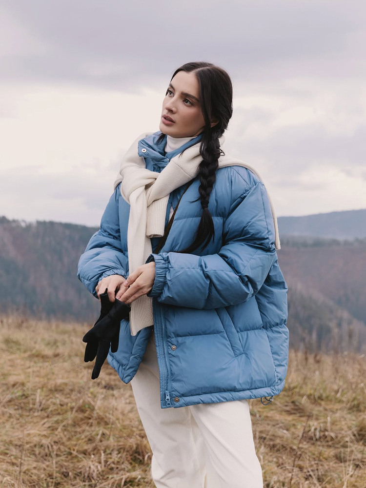 Cuello vertical de manga larga ropa de algodón de mujer ropa de algodón corta chaqueta de algodón de mujer 2025 otoño y invierno nuevo estilo transfronterizo europeo y americano