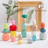Rainbow wooden colorful children's constructor, cognitive jewelry, suitable for import, children's education and upbringing