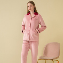 【480g加厚】女士冬季羊羔绒睡衣浅休新品可外穿家居服