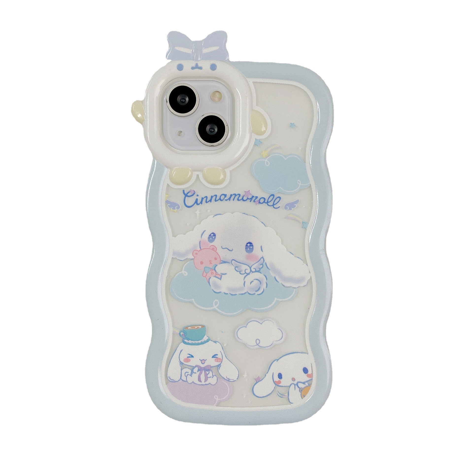 Wave Monster for Apple 14 Phone Case Iphone12pro Cinnamoroll Babycinnamoroll Cartoon TPU Varnish Protective Cover