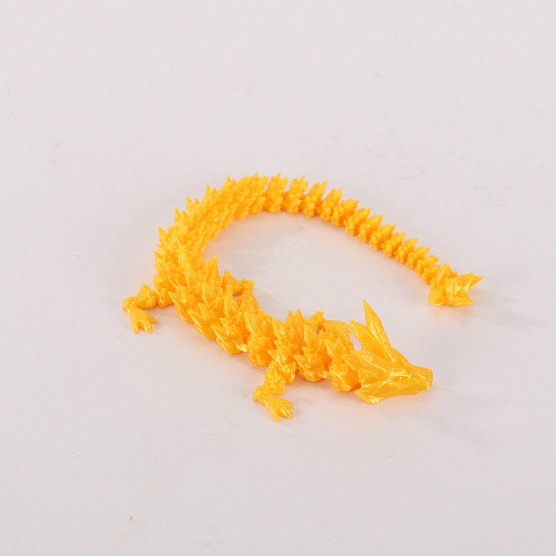 3Dプリント玩具クリスタルドラゴン、可動関節一体成型装飾置物、神龍トレンディグッズ、越境専用|undefined