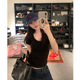 Nantao Spice Girl U-collar Shoulder Short-sleeved T-shirt Women's 2025 Summer Basic Solid Color All-match High Elastic Slim-fit Slimming Top
