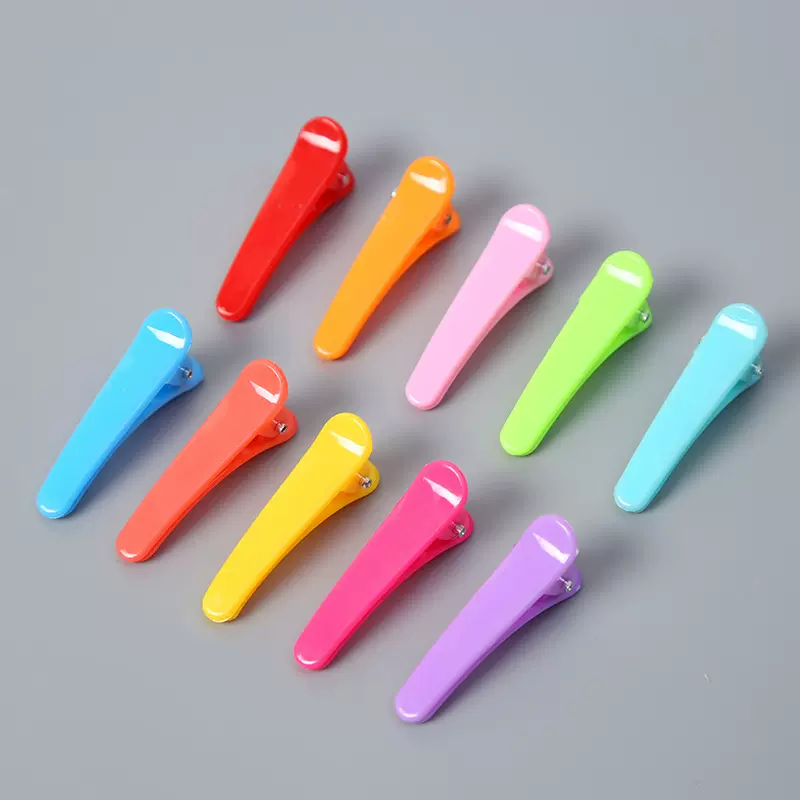 定制厂家果冻色儿童发夹糖果色刘海夹韩版侧边夹DIY制作4公分