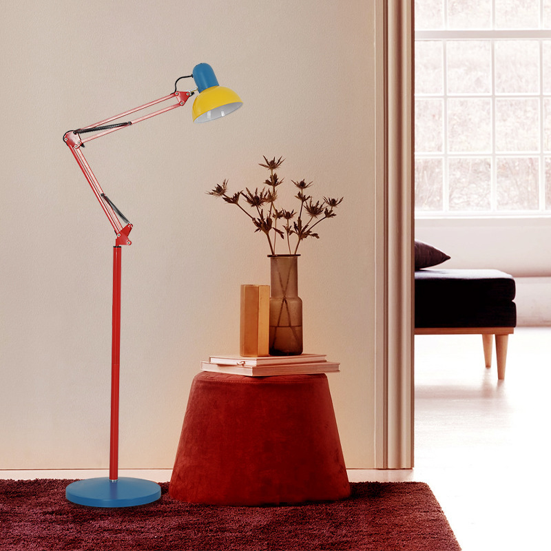 Memphis Style Personalized Bedroom Living Room Creative Decoration Home Children's Room Vertical Reading Eye Protection Floor Lamp