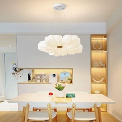 北歐簡約個性花瓣曲奇全光譜吸頂燈奶油風高顯指護眼兒童房書房燈