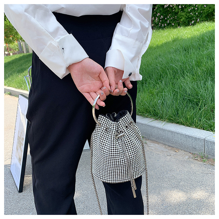 Rhinestone bucket bag voor dames, modieuze handtas en schoudertas_voghion.com