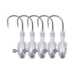 Wholesale factory 5g-30g three-barrel lead head hook root fishing hook 9147 reverse hook straight hook soft bait accessories fish hook