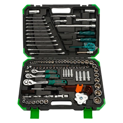 Mühərrik tənzimləmə alətləri, Ratchet Wrench Socket Set 1/2 - pearl-nickel-72-teeth-121pc