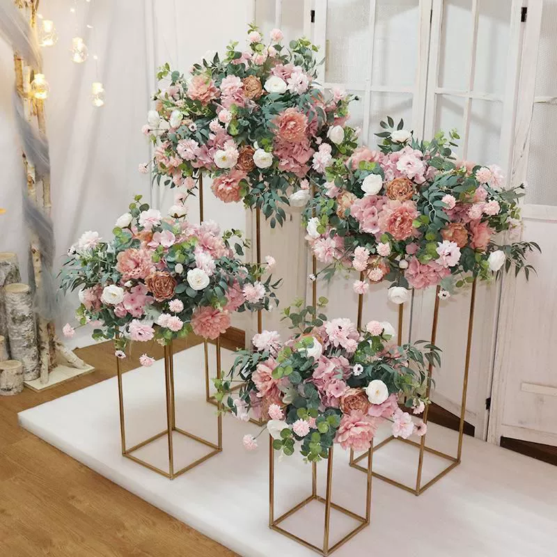 [婚庆道具花球绢花成品森系花艺路引花婚礼酒店舞台橱窗装饰]