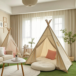Dropshipping Indoor Camping Tent Indian Style Picnic Camping Decoration Small House Blanket Folding Portable