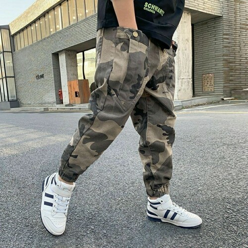 Children's Pants Spring and Autumn Season New Camouflage Trousers for Young Boys and Toddlers, Boys Sports and Casual Pants, Children's Clothing