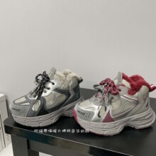 儿童洋气拼色大棉运动鞋冬季新品男女童时尚防水防风加厚棉鞋批发