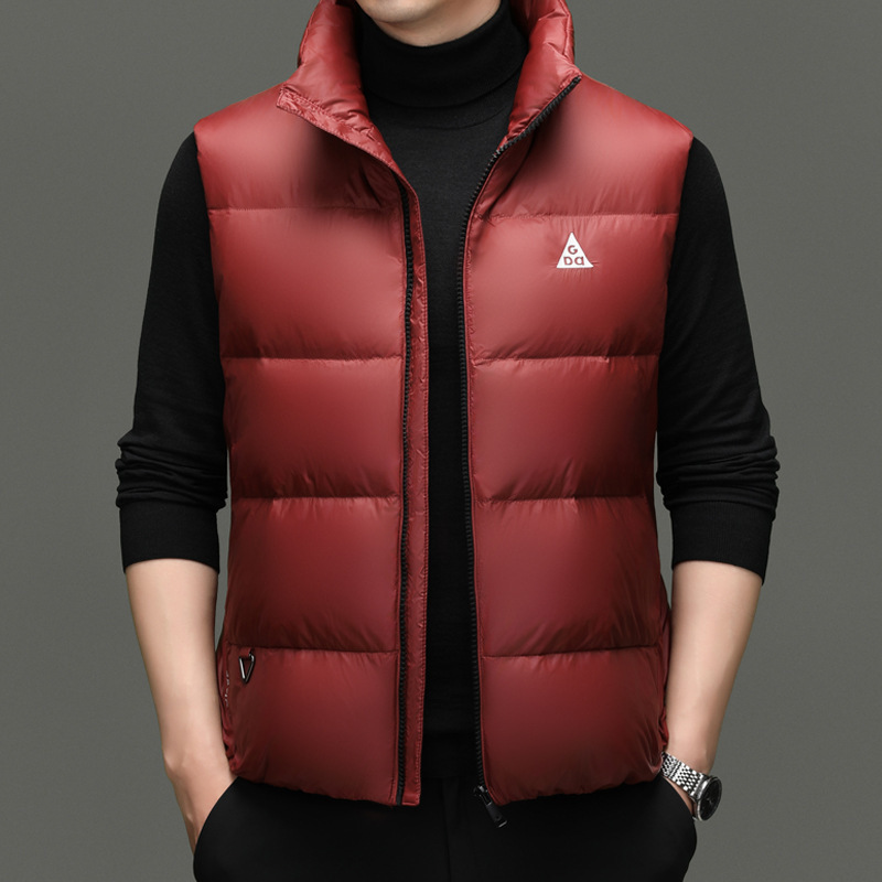 Down Vest Jacket 2025 Winter New Young and Middle-Aged Fashion Casual Zipper Stand Collar Warm Jacket Vest for Men Down Vest Jacket 2025 Winter New Young and Middle-Aged Fashion Casual Zipper Stand Collar Warm Jacket Vest for Men