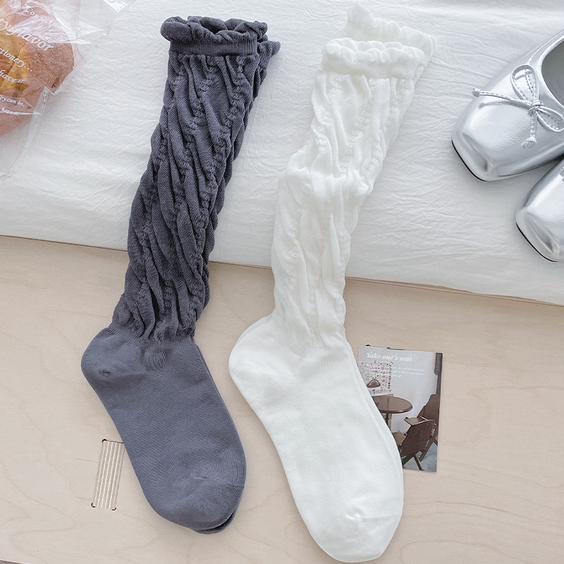 Calcetines de burbuja coreana para mujeres de verano delgados calcetines de estilo de ballet red de moda calcetines de pila al por mayor