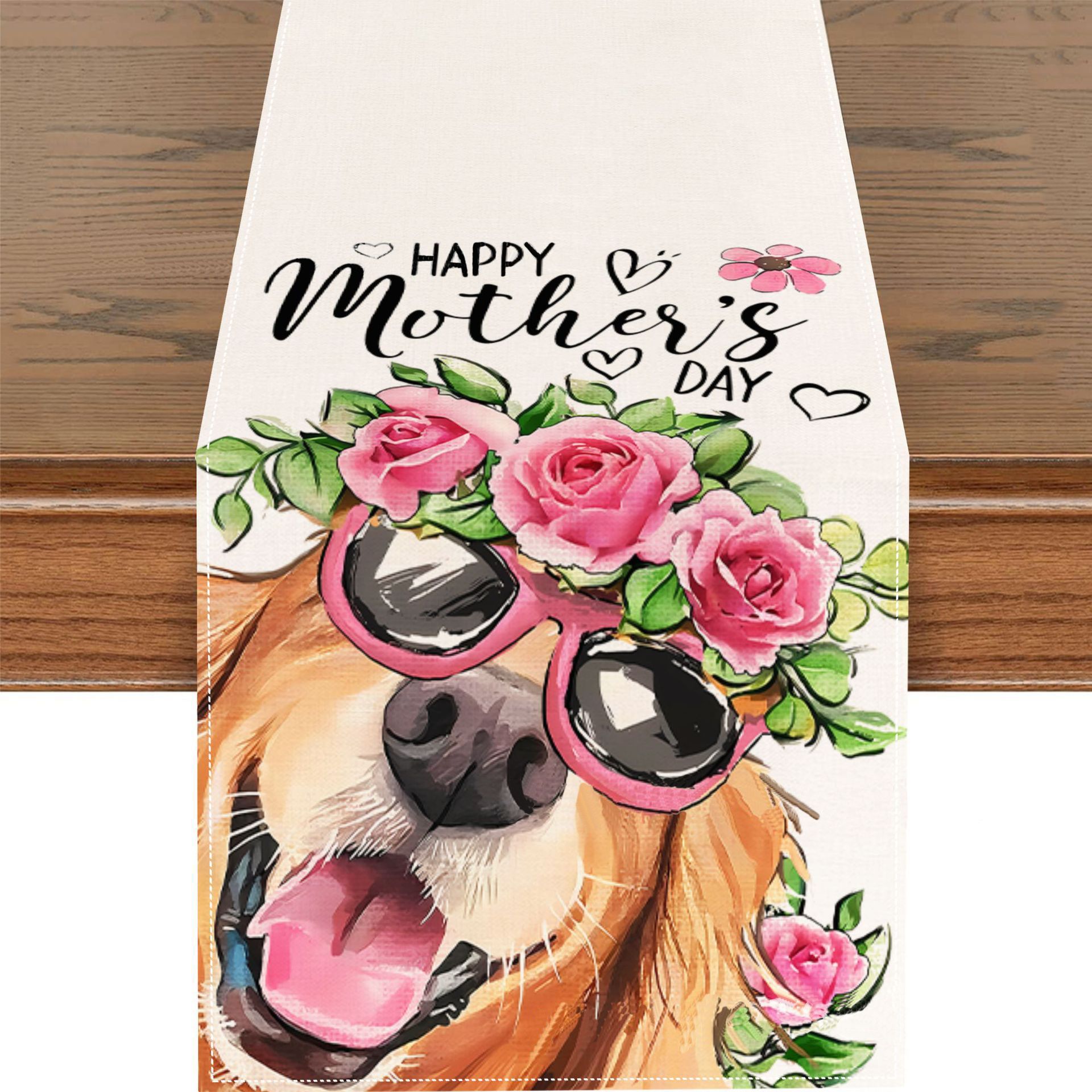 Transfronterizo nuevo día de San Valentín camino de mesa Lino impreso mantel hogar Decoración sofá fiesta Festival atmósfera Decoración