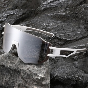 2024 cross-border new conjoined large frame outdoor sports glasses European and American bicycle riding windproof mirror BL5817