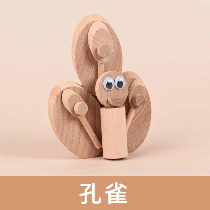 Paquete de materiales DIY para niños carpintería animal piezas de madera pila de ramas paquete de materiales de jardín de infantes juguetes hechos a mano