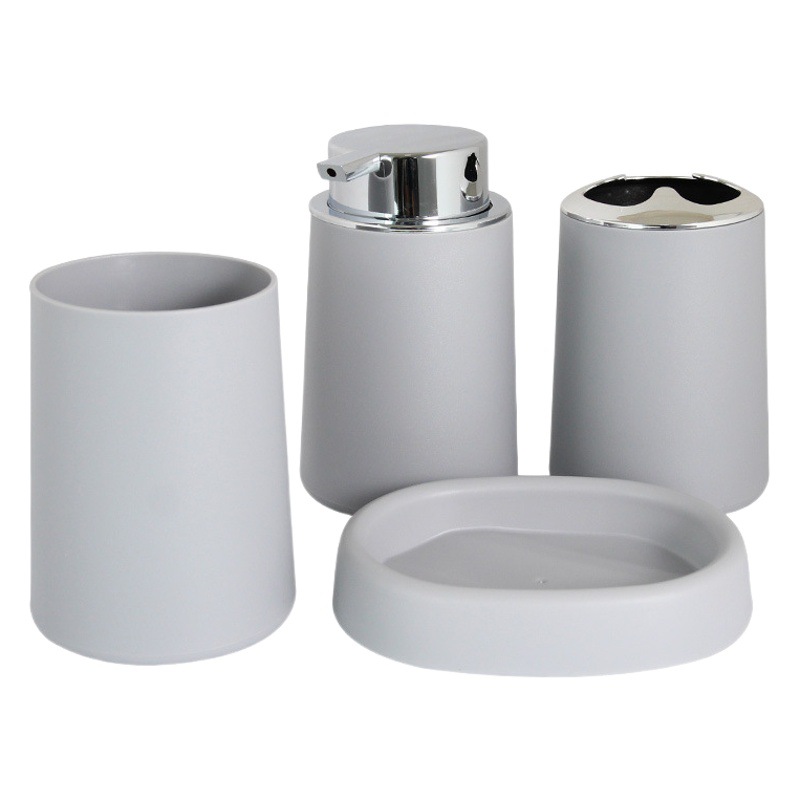 Baño taza de lavado traje de cuatro piezas conjunto Hotel baño cepillo de dientes taza enjuague bucal taza suministros kit caja de jabón