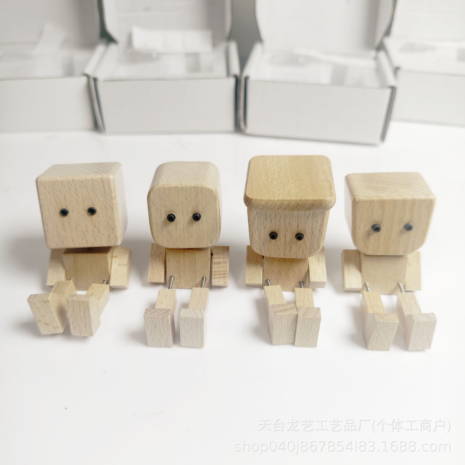 New product Shaking Wooden Man Figurine creative car decoration…