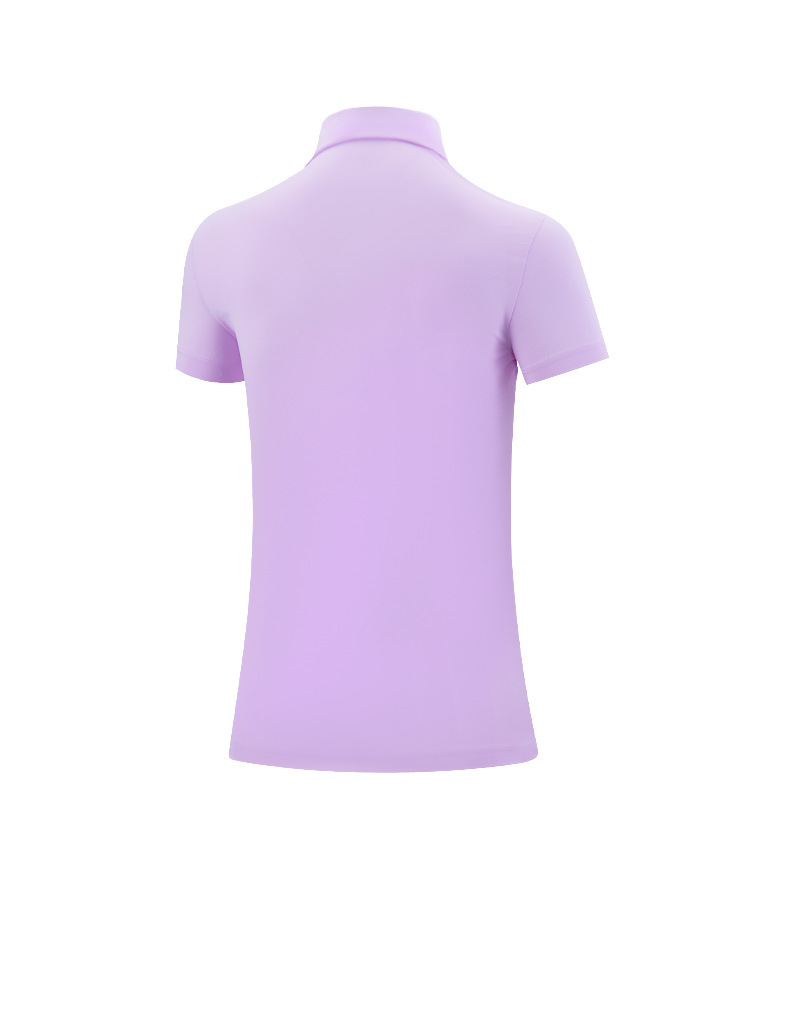 Áo thun golf nữ ngắn tay cổ tròn, chất liệu thun thể thao nhanh khô — YF486-màu xanh nước biển, YF486-màu tím, YF486-Màu xanh nhạt, YF486-màu trắng chi tiết 16