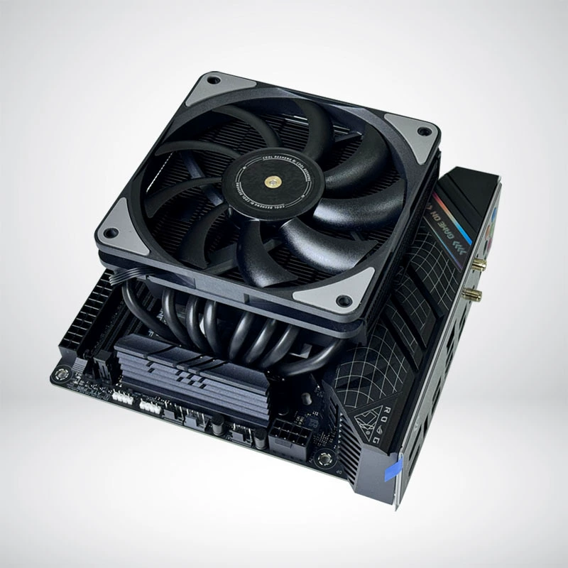 HP750V8 низкопрофильный воздушно-охлаждаемый радиатор с 8 тепловыми трубками, поддержка мультиплатформенного ITX корпуса, отвод тепла 180W