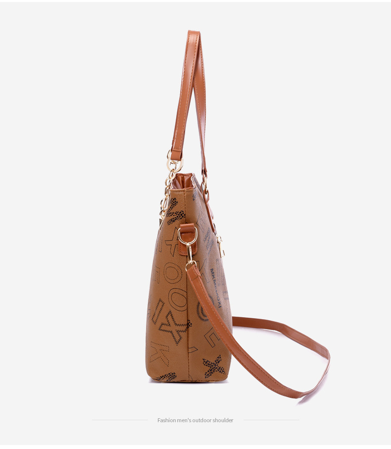 Cross-border foreign trade large-capacity new European and American retro mother-and-child bag multi-piece set women's bag, single-shoulder crossbody handbag undefined
