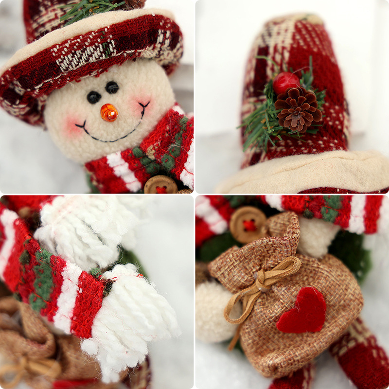 Christmas decoration supplies cartoon doll small pendant new snowman old man doll party atmosphere decoration decoration