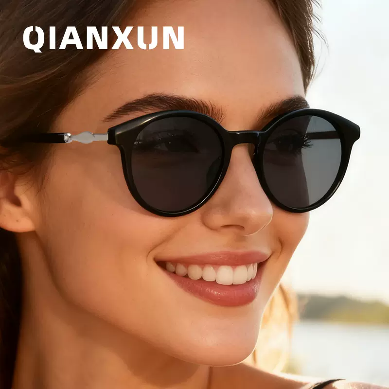 女士偏光太阳镜TR90+CP腿欧美猫眼墨镜UV400太阳眼镜glasses跨境