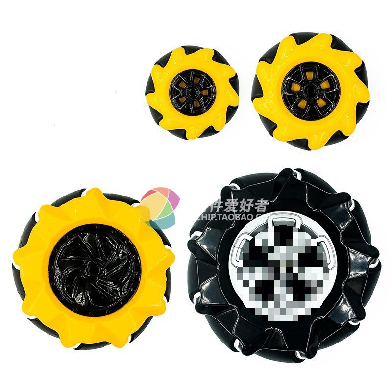 麦克纳姆轮 全向轮 48mm 60mm 80mm 97mm TT马达 车 移动车