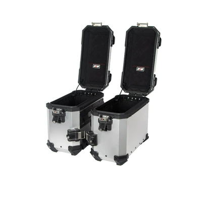 38Lbm Lockable All-Silver Straight-Edge: Motorcycle trunk