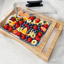 酒店商用玻璃盘食物展示架水果盘带盖防尘摆台自助餐厅蛋糕甜品台