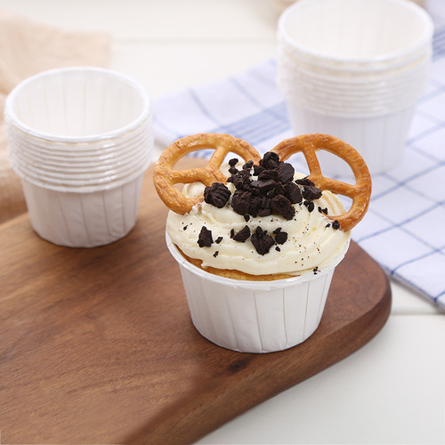 Cake paper cup curling paper cup high temperature resistant muffin muffin cake mold baking paper tray oven coated curling cup