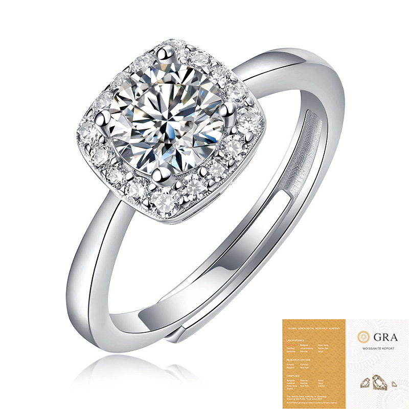 R13157 moissanite 1 carat (including gra certificate)