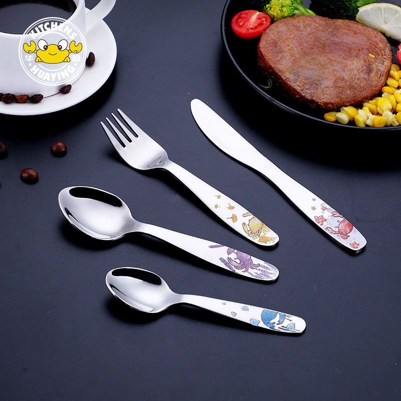 [brand special factory clearance] 304 stainless steel spoon teaspoon suit household spoon soup spoon dessert fork