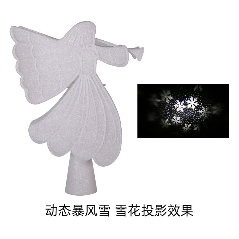 国境を越えたクリスマス雪花五芒星樹頂星クリスマス装飾品ダイナミックled吹雪五芒星投影灯|undefined