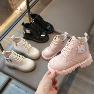 Girls Martin Boots 2024 New Early Autumn Baby Girl Fashion Boots Cartoon Cute Children's Short Boots Girls Leather Boots