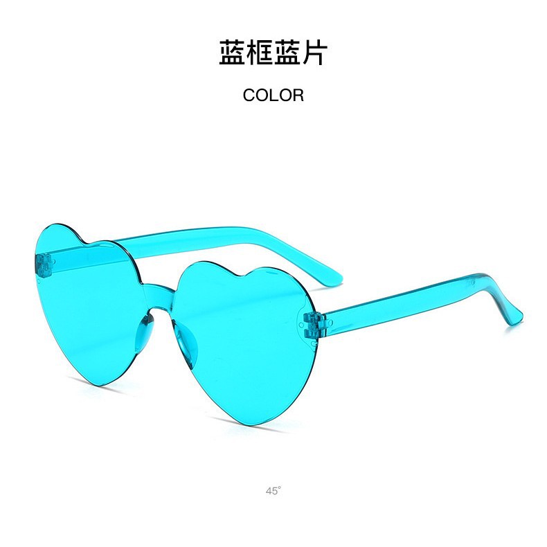 Moda unida en forma de corazón gafas de sol color caramelo gafas de sol corazón de melocotón transfronterizo gafas de amor gafas de baile gafas