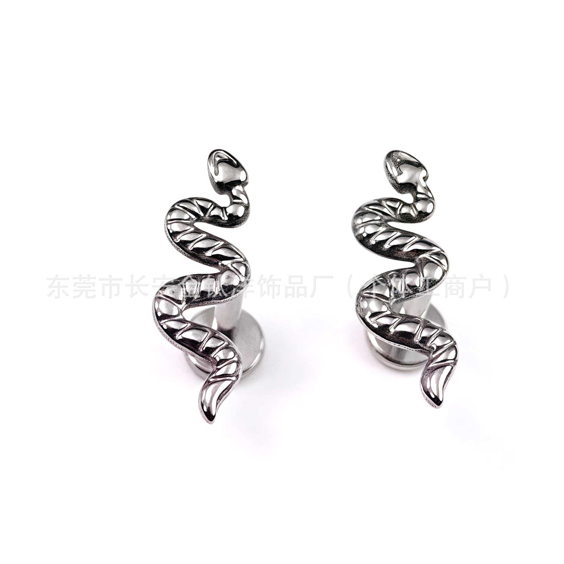 ASTM F136 Titanium Snake Ring Internally Threaded Labret Stud for Lip Ear Piercing - 1.2mm x 14mm G23 Titanium Alloy detail image 7