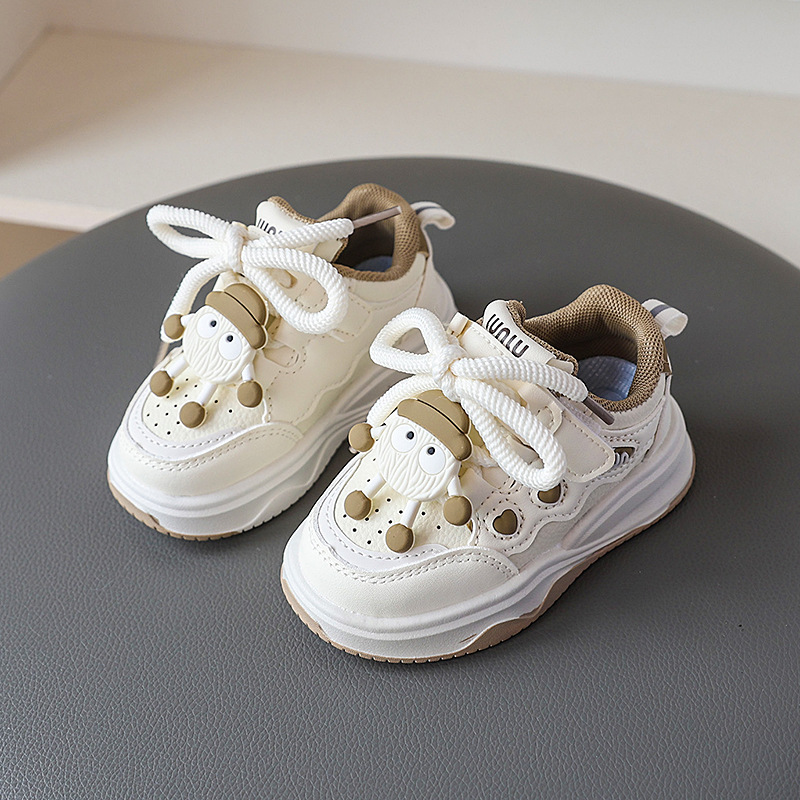 Baskets de sport décontractées pour enfants, style chaussures blanches à semelle souple pour filles et garçons, collection printemps-automne._voghion.com